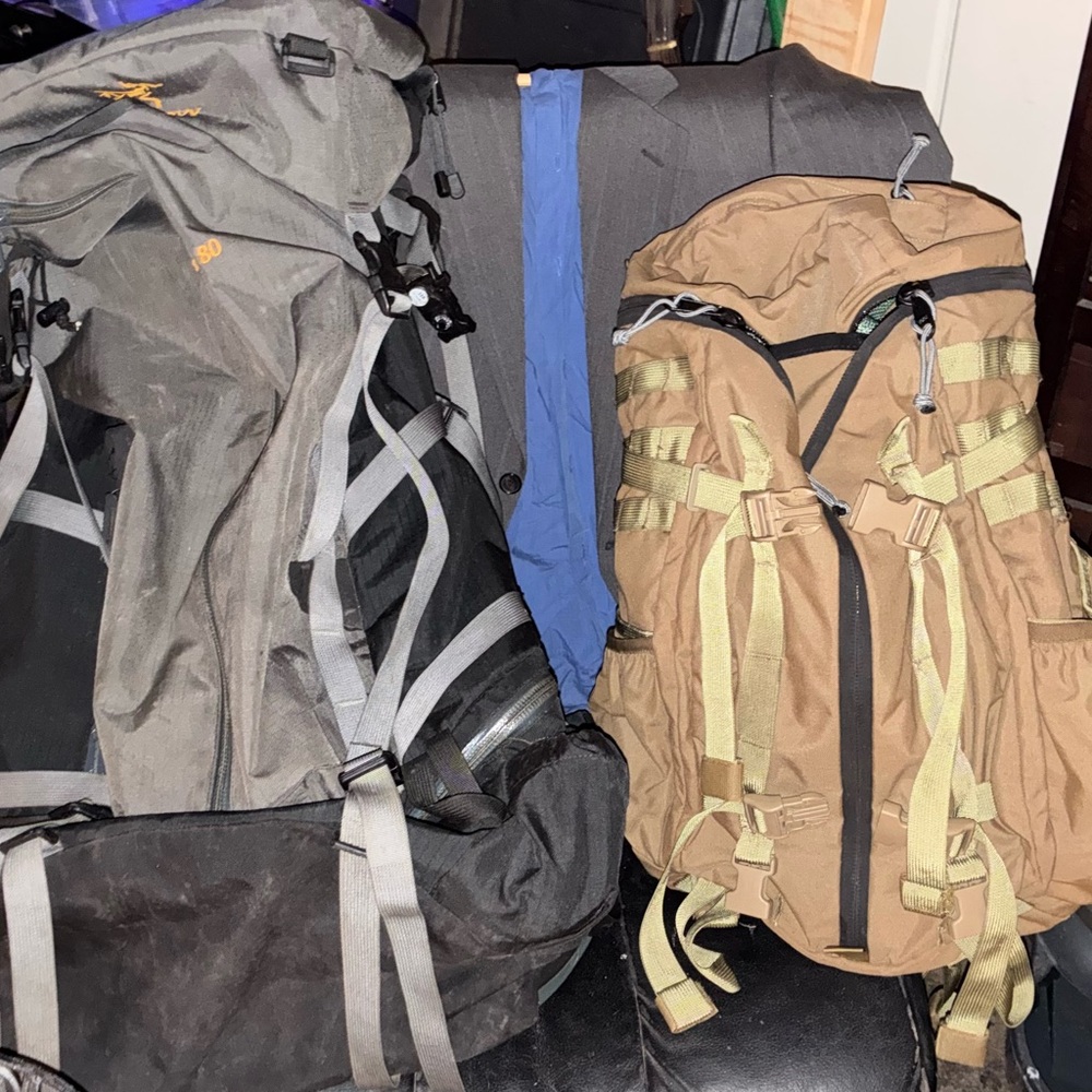 Durable Gray and Brown Backpack Duo